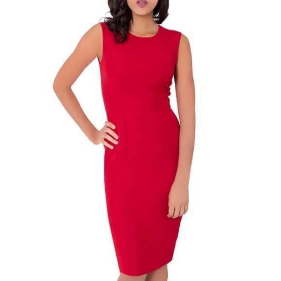 BRAND NEW STELLA &JULIE SLEEVELESS INVIBLE BACK ZIPPER ROUND NECK DRESS - Picture 9 of 16